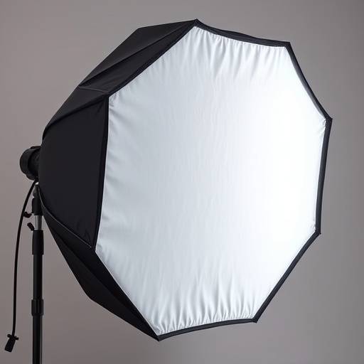 Large rectangular softbox with diffusion panel