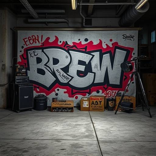 The Urban Studio: Concrete floors, graffiti art, and edgy props for an industrial-style photoshoot.